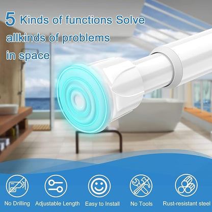AIZESI Spring Tension Curtain Rods Short Tension Rod - Image 5