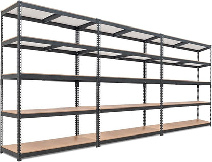 HOMEDANT 5 Tier Storage Shelves Adjustable Laminated Boltless Garage Metal by TheBestOrganizingSolution