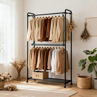 Hanging Closet Rods, Adjustable Height & Width Closets Bar Lower Extender - Image 8