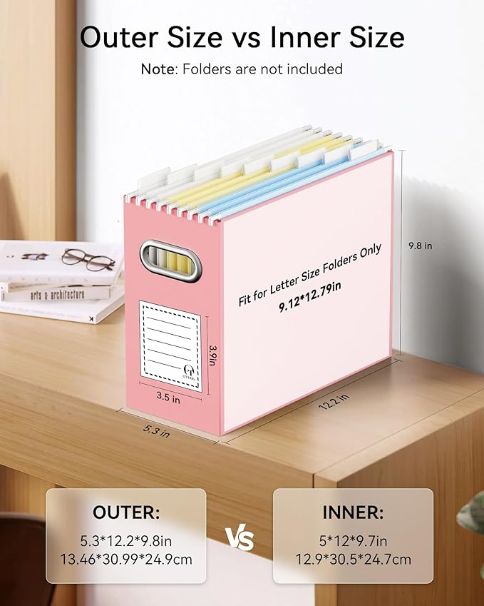 Portable Collapsible Cardboard File Box - Image 2
