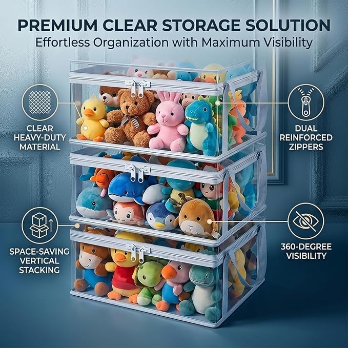 Large Clear Plastic Storage Box - Image 2
