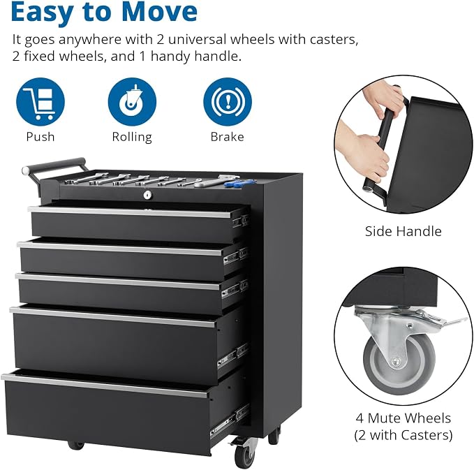 5-Drawer Rolling Tool Chest - Image 7