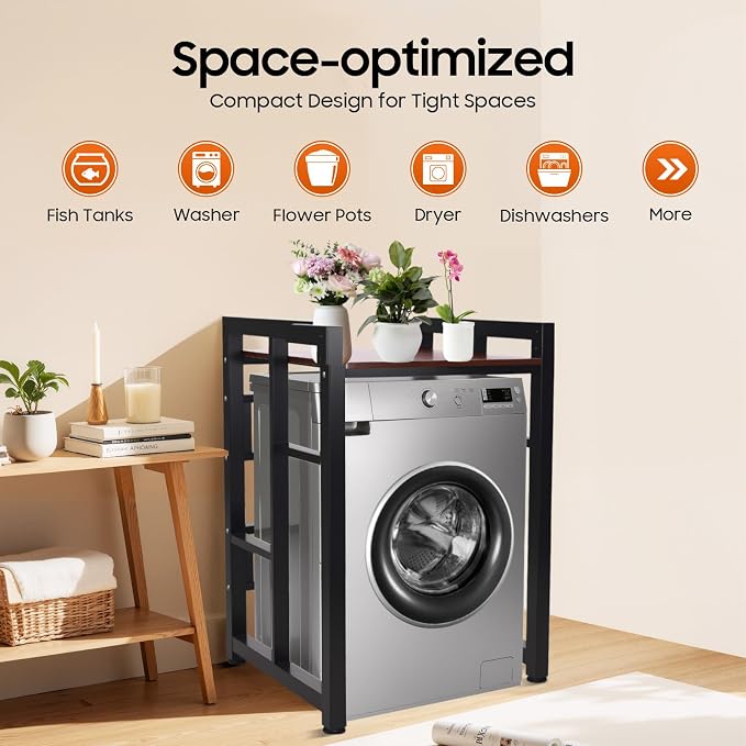Washer Dryer Stacking Rack Stand, Heavy Duty Washer&Dryer Storage Shelves - Image 4