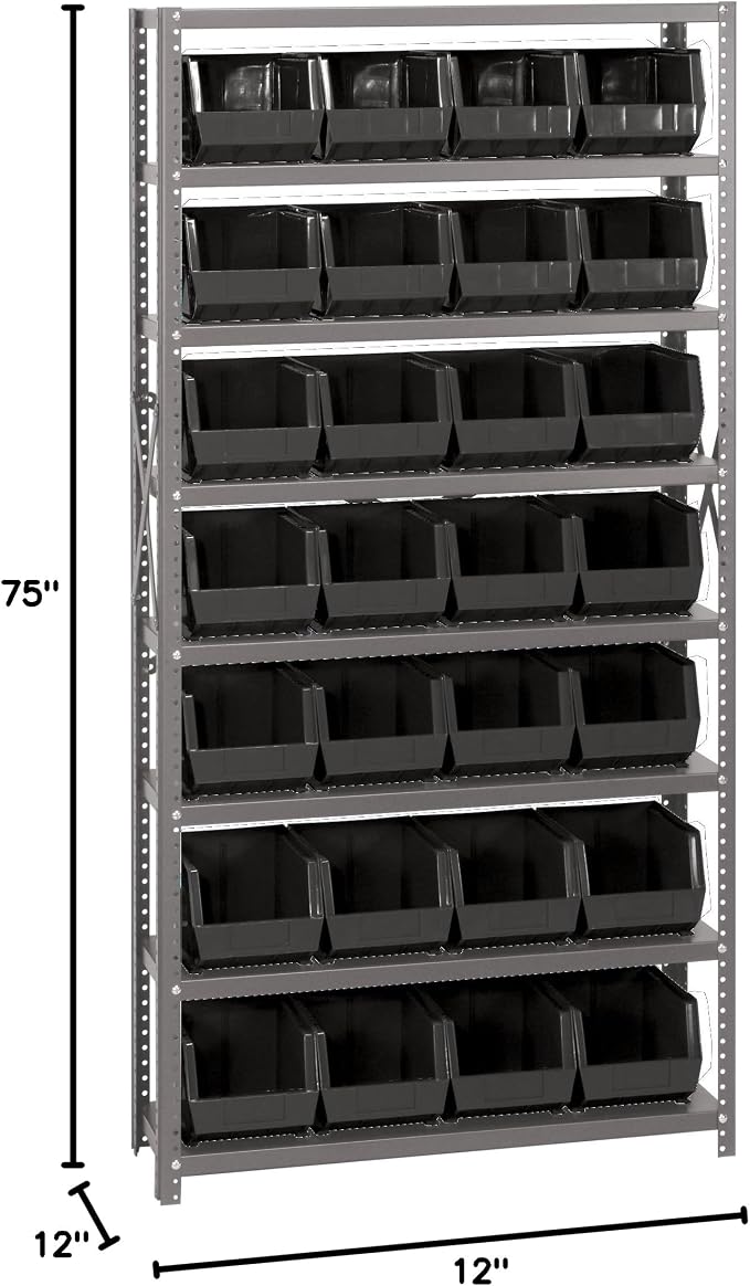 Quantum Storage Systems QSBU-239BK Giant Open Hopper Steel Shelving System - Image 2