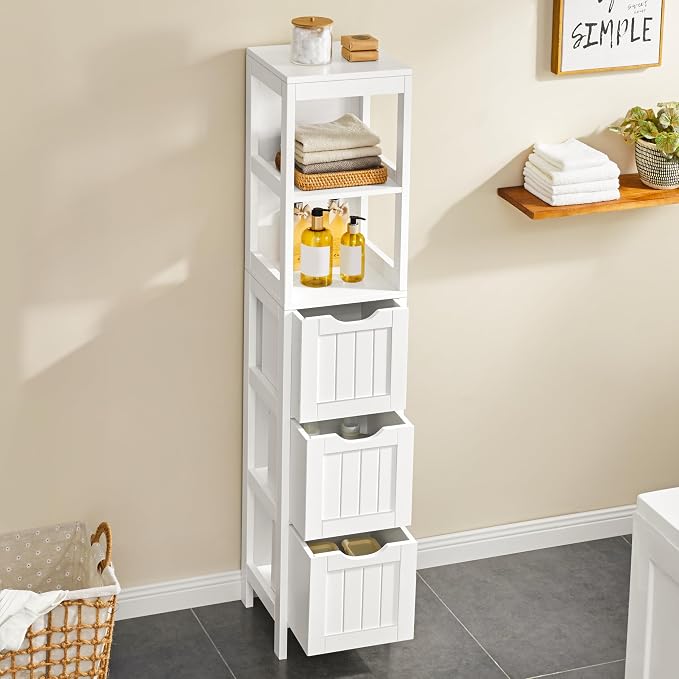 Yaheetech 56" Tall Narrow Bathroom Storage Cabinet - Image 4