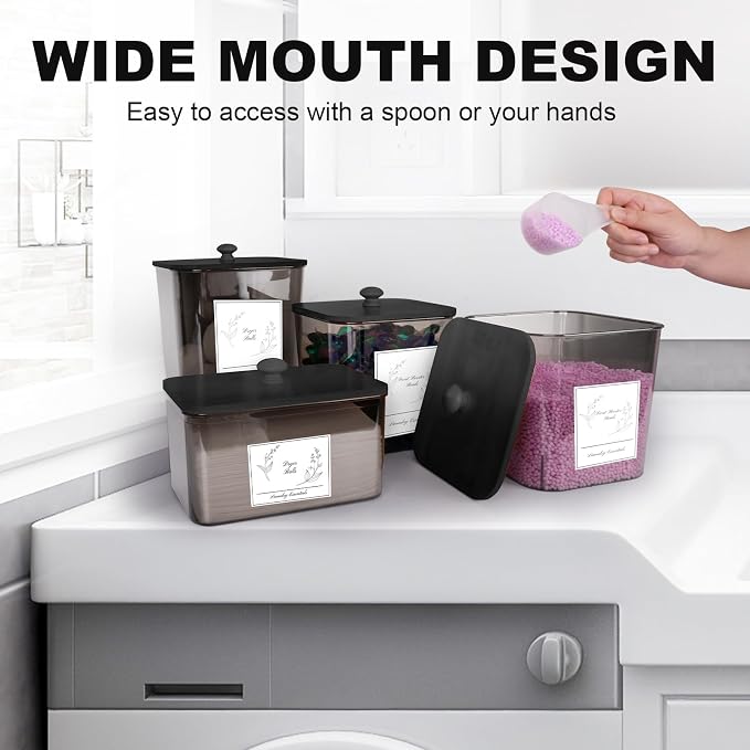 4 Pack Laundry Detergent Containers & Dryer Sheet Holder - Image 3