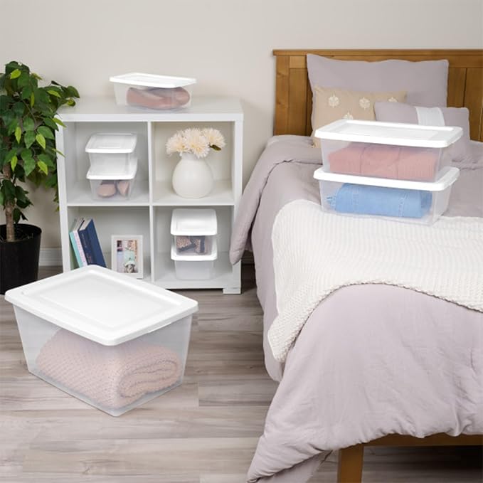 Sterilite 18 Pack Storage Boxes, Lightweight Home Organizers - Image 5