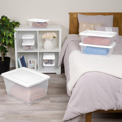 Sterilite 18 Pack Storage Boxes, Lightweight Home Organizers - Image 5