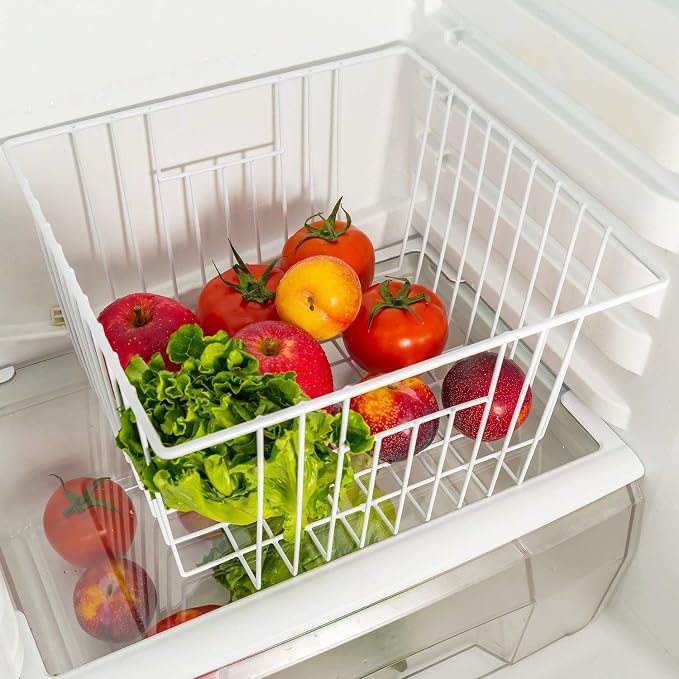 Freezer Basket Organizer, Refrigerator Metal Wire Storage Divider, Household - Image 7
