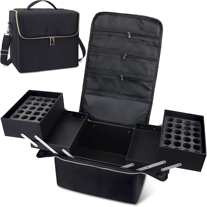 Deciniee Large Makeup Travel Train Case, Upgraded Plus Size Nail Supply by DECINIEE+BEAUTY+CO.%2CLTD