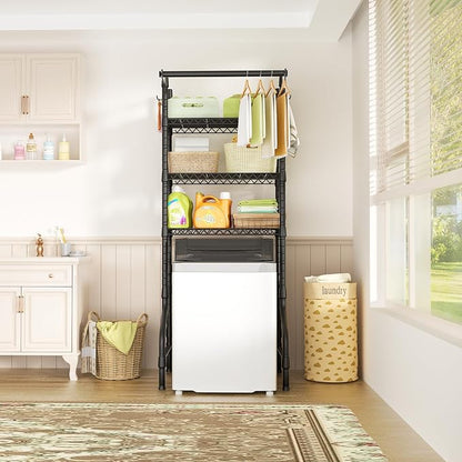 Ulif U11 Mini Over Washer and Dryer Shelves, 3 Tiers Laundry Room Storage and - Image 5
