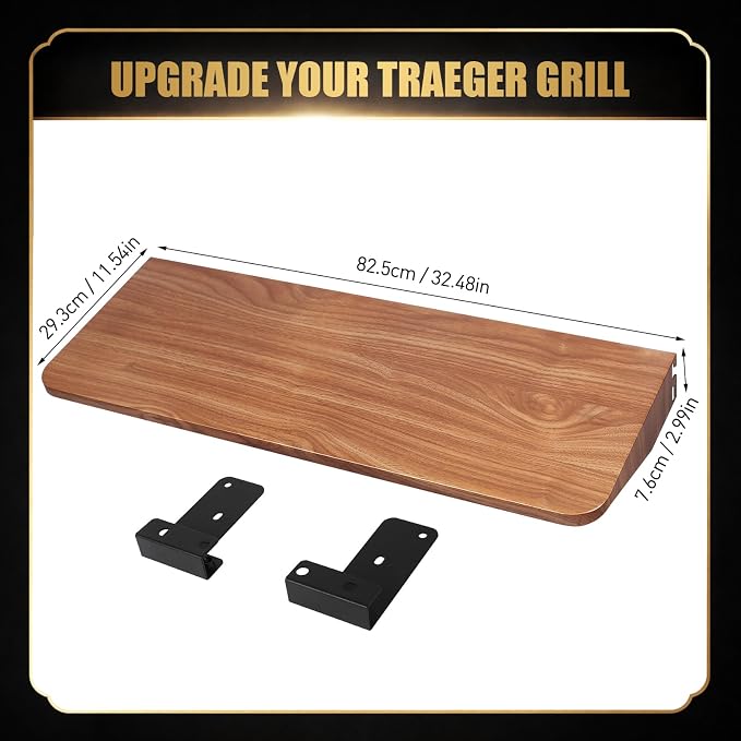 QuliMetal Foldable Front Shelf for Traeger Pro 780 and Ironwood 885, 32.48" - Image 2