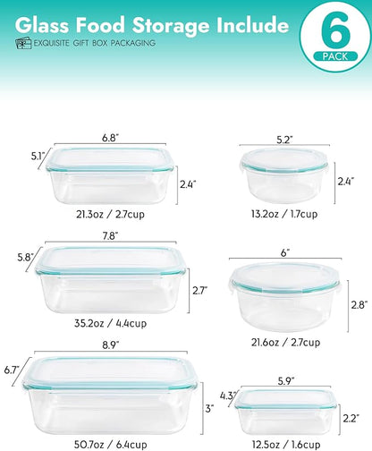 6-Piece Borosilicate Glass Food Storage Containers Set - Image 8