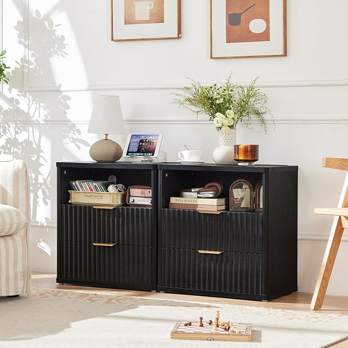 LEYAOYAO Fluted Nightstand - Image 3