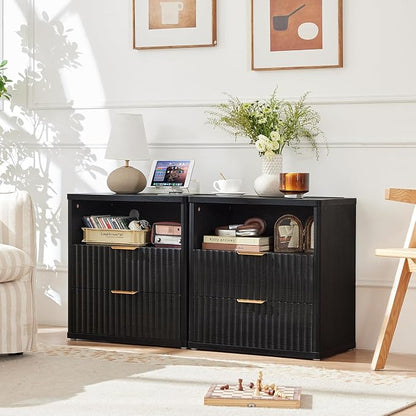 LEYAOYAO Fluted Nightstand - Image 3