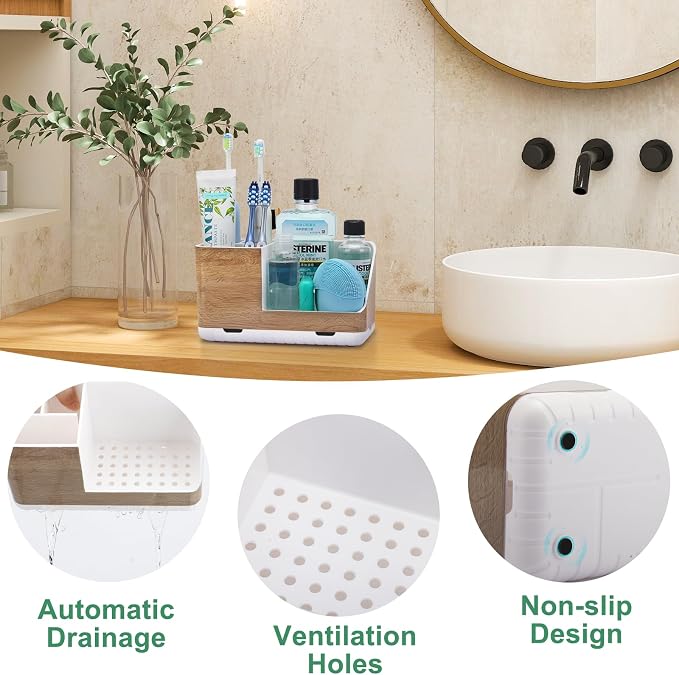 Toothbrush Holders for Bathrooms Countertop Organizer and Storage, Kids - Image 3