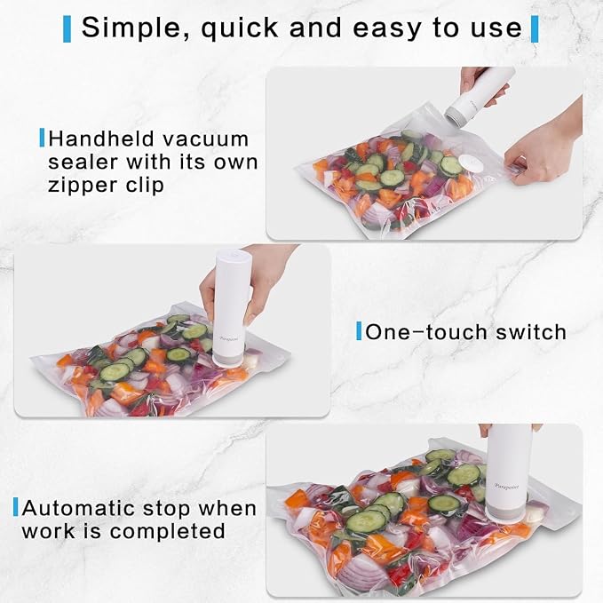 Handheld Vacuum Sealer for Food Powerful Vacuum Sealer Machine, Seal Meal Saver - Image 4