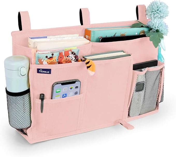 Surblue Bedside Caddy Hanging Bed Organizer Storage Bag Pocket by SURBLUE