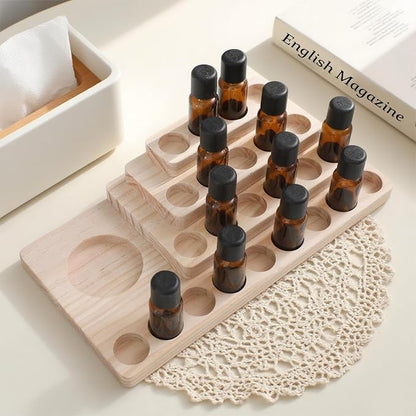 Wooden Essential Oil Rack 4 Tier Essential Oil Holder Shelves - Image 3