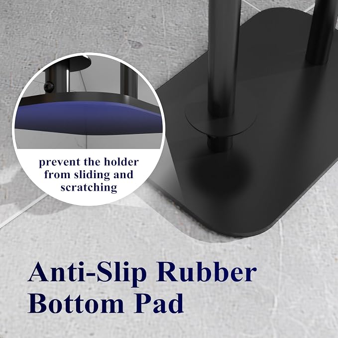 Kitsure Toilet Paper Holder Free Standing – Rustproof Metal Toilet Paper Stand - Image 5