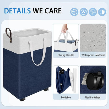 HomeHacks 75L Rolling Laundry Basket - Image 3