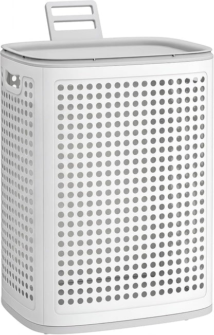 SONGMICS Laundry Hamper with Lid, Plastic Laundry Basket, 19.8 Gallons by Unknown
