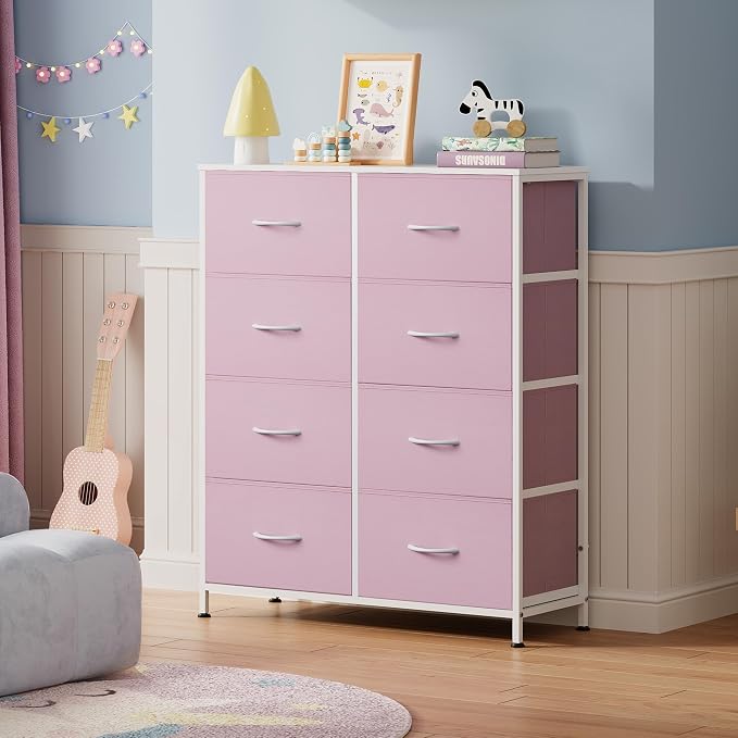 WLIVE 8 Drawer Fabric Dresser for Bedroom, Tall Storage Tower, breathable - Image 8