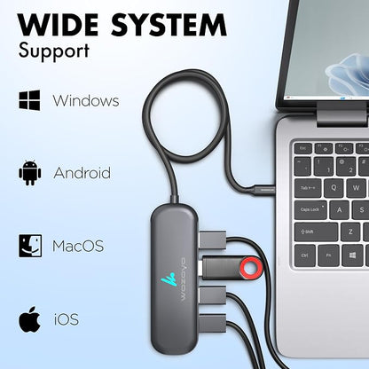 Type C to 4 Port Wozoyo USB 3.2 Hub, 4XUSB 5 Gbps, Data Transfer Upto 5Gbps - Image 7