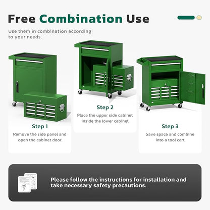 Greenvelly Tool Chest, 5-Drawer Rolling Tool Chest - Image 8