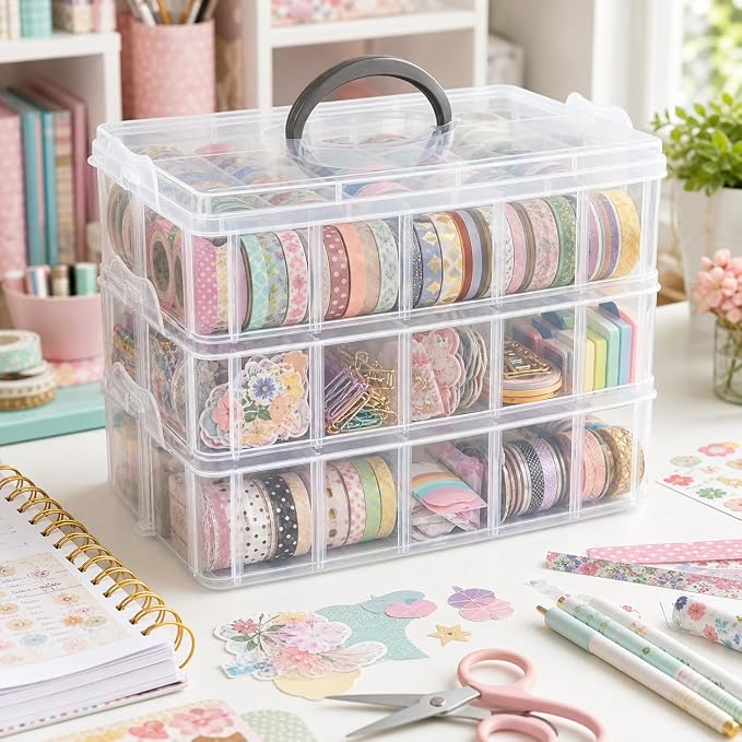 Guyuyii 3-Tier Stackable Bead Organizer - Image 5