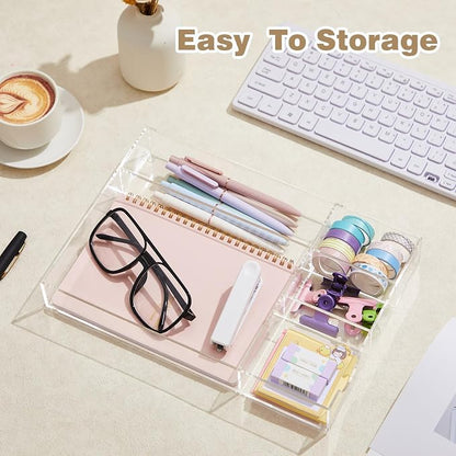 Acrylic Desk Drawer Organizer 12.2 x 8.27 x 1.77 Inch Storage Tray Organizer - Image 3