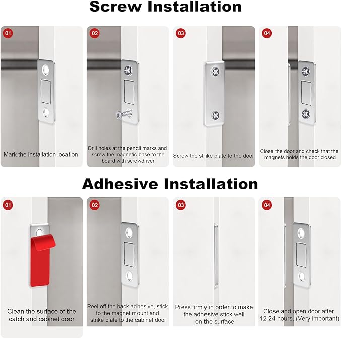 Cabinet Magnetic Catch 6 Pack Ultra Thin Cabinet Door Magnetic Catch - Image 4