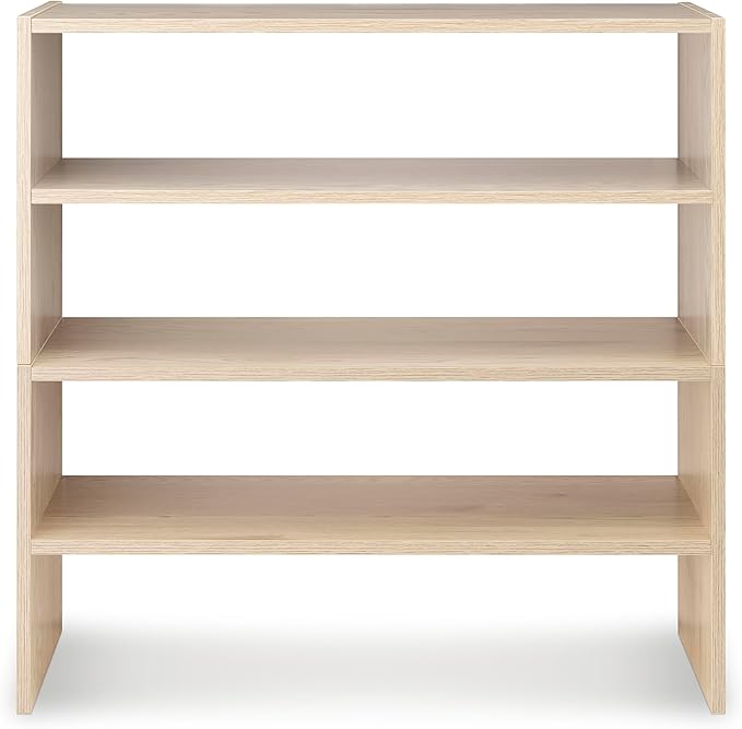 Whitmor Wood Stackable 2-Shelf Shoe Rack, 24 inches - Image 6