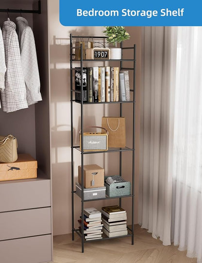 LEEDA 5-Tier Metal Shelving Unit, Sturdy Bathroom Storage Shelf & Free Standing - Image 7
