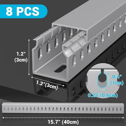 Open Slot Wire Duct Kit, 125.6" Server Rack Cable Management, Cable Management - Image 2