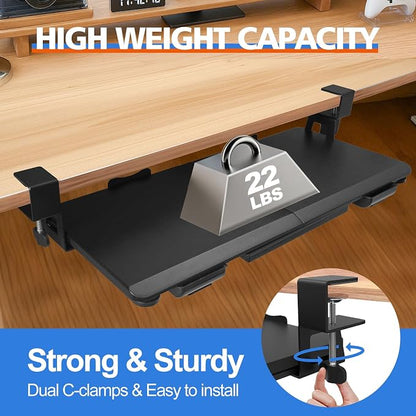 Large Keyboard Tray Under Desk Slide Out - Image 5