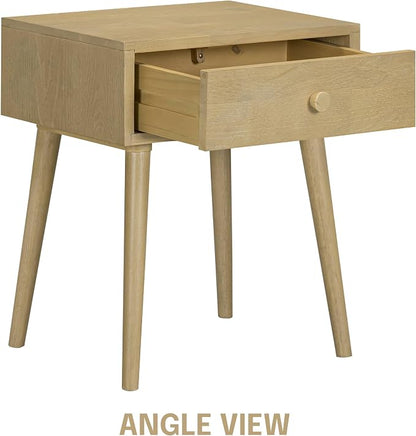 NTC Lux Solid Wood Nightstand, Mid Century Modern Side Table Bedroom, Bedside - Image 3