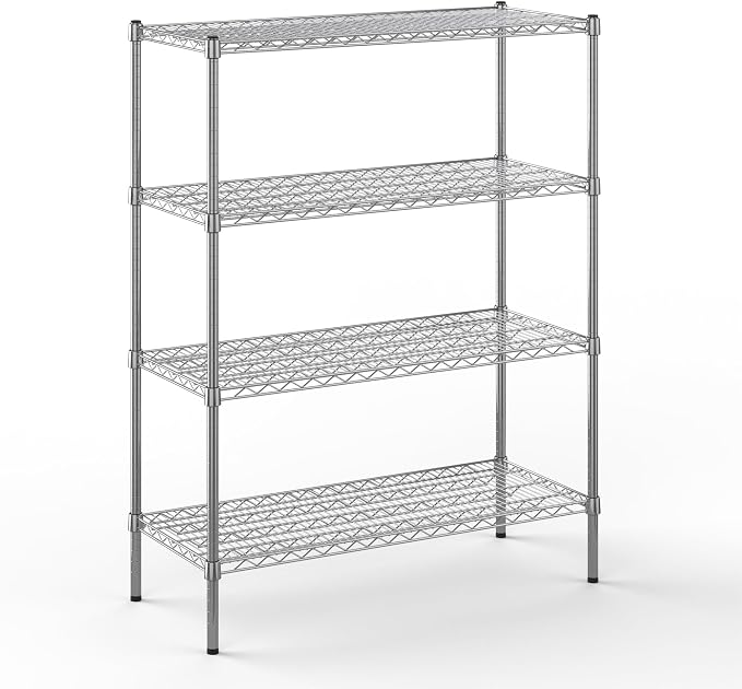 18" Deep x 42" Wide x 54" Height Wire Shelving Kit | 4-Tier | NSF Commercial by Regal+Altair