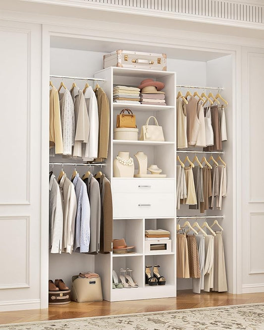 Besiost Small Closet System 3.2-6.8FT Closet Organizer by Besiost