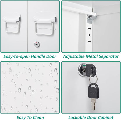 SISESOL White Metal Cabinet - Image 6