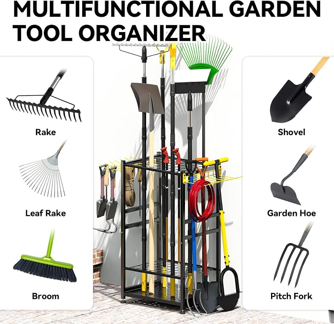 Garden Tool Organizer, Up 48 Long Handle Tool, Garage Storage and Organization - Image 6