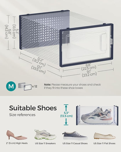 SONGMICS Shoe Boxes, Stackable Clear Plastic Boxes - Image 6