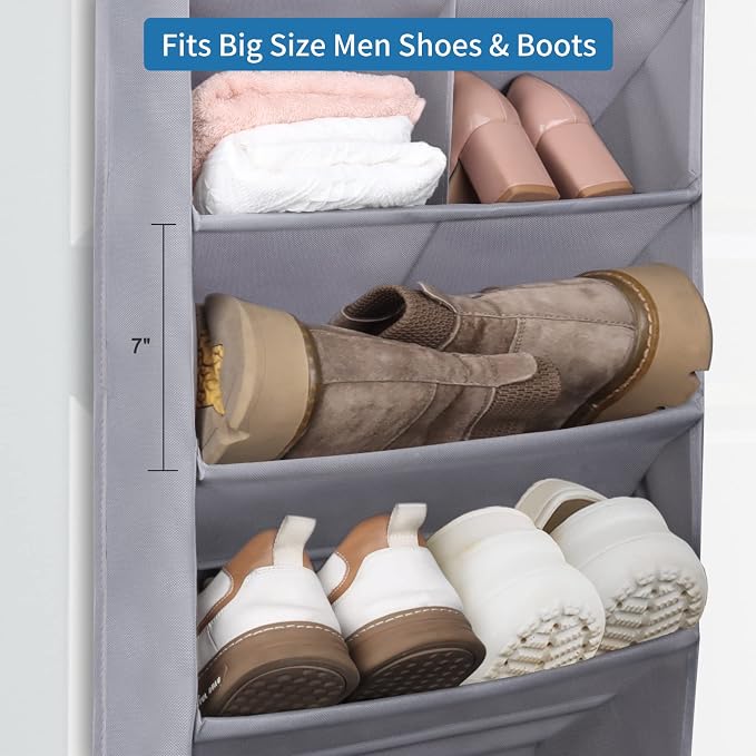 FENTEC 2 Pack Over the Door Shoe Organizer, Hanging Shoe Organizer, 6-Tier - Image 4