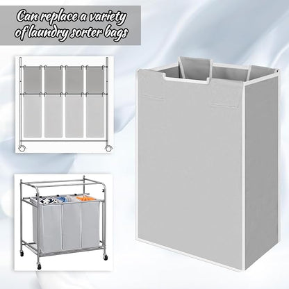 3 Pack Large Laundry Sorter Replacement Bags, Hamper Cart Removable Replacement - Image 4