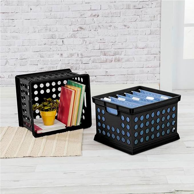 Sterilite Stackable Plastic Storage Crate Bin Organizer File Box - Image 5