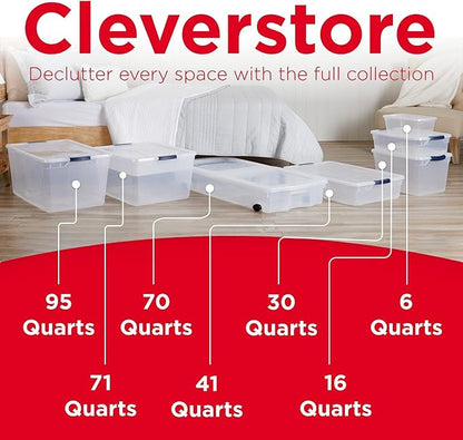 Rubbermaid Cleverstore 71 Qt Clear Storage Bins - Image 6