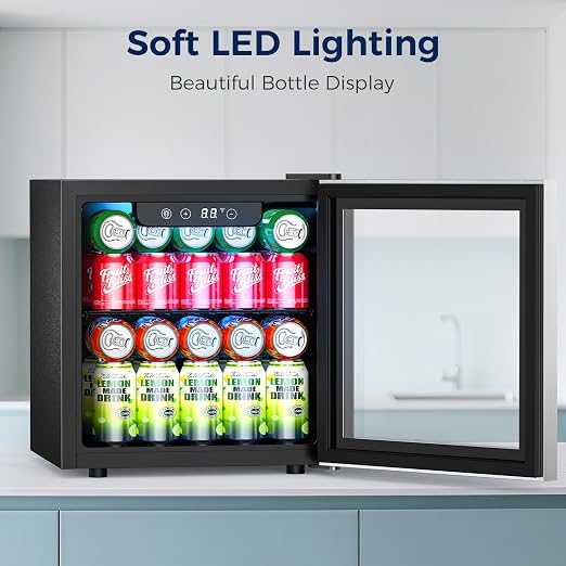 Beverage Refrigerator, 50 Cans Commercial Mini Fridge Cooler, 1.3 Cu.ft - Image 8