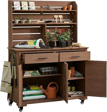 65''H Large Garden Potting Bench - Image 2