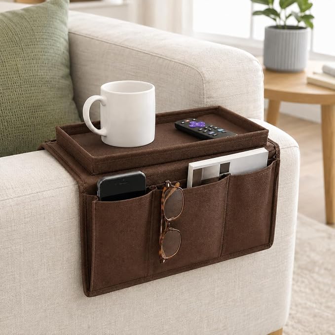 Dependable Industries inc. Essentials Sofa Armrest Table TV Remote Control - Image 2