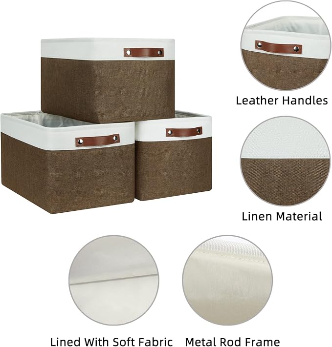 HNZIGE Fabric Storage Baskets - Image 2